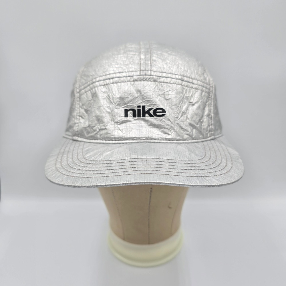 Nike Lab AW84 Artemis Mars Landing Panel Hat Strapback Cap Silver Metallic Y2K